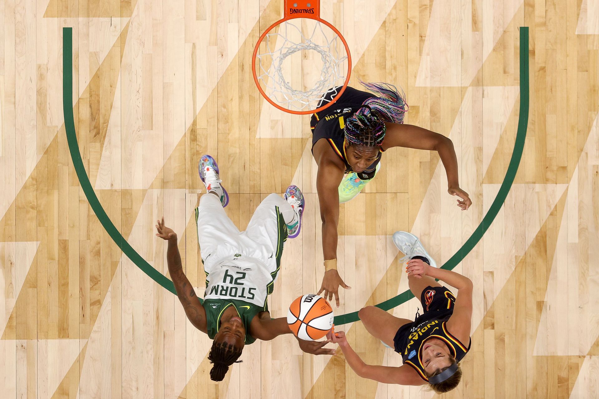 Aliyah Boston in defensive duty for the Indiana Fever - Source: Getty