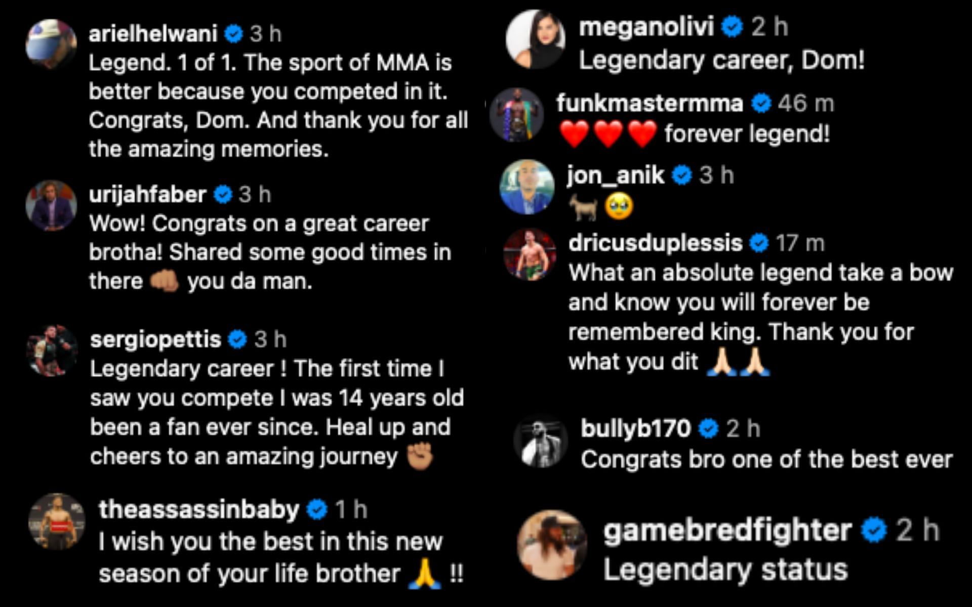 Screenshots from @dominickcruz on Instagram