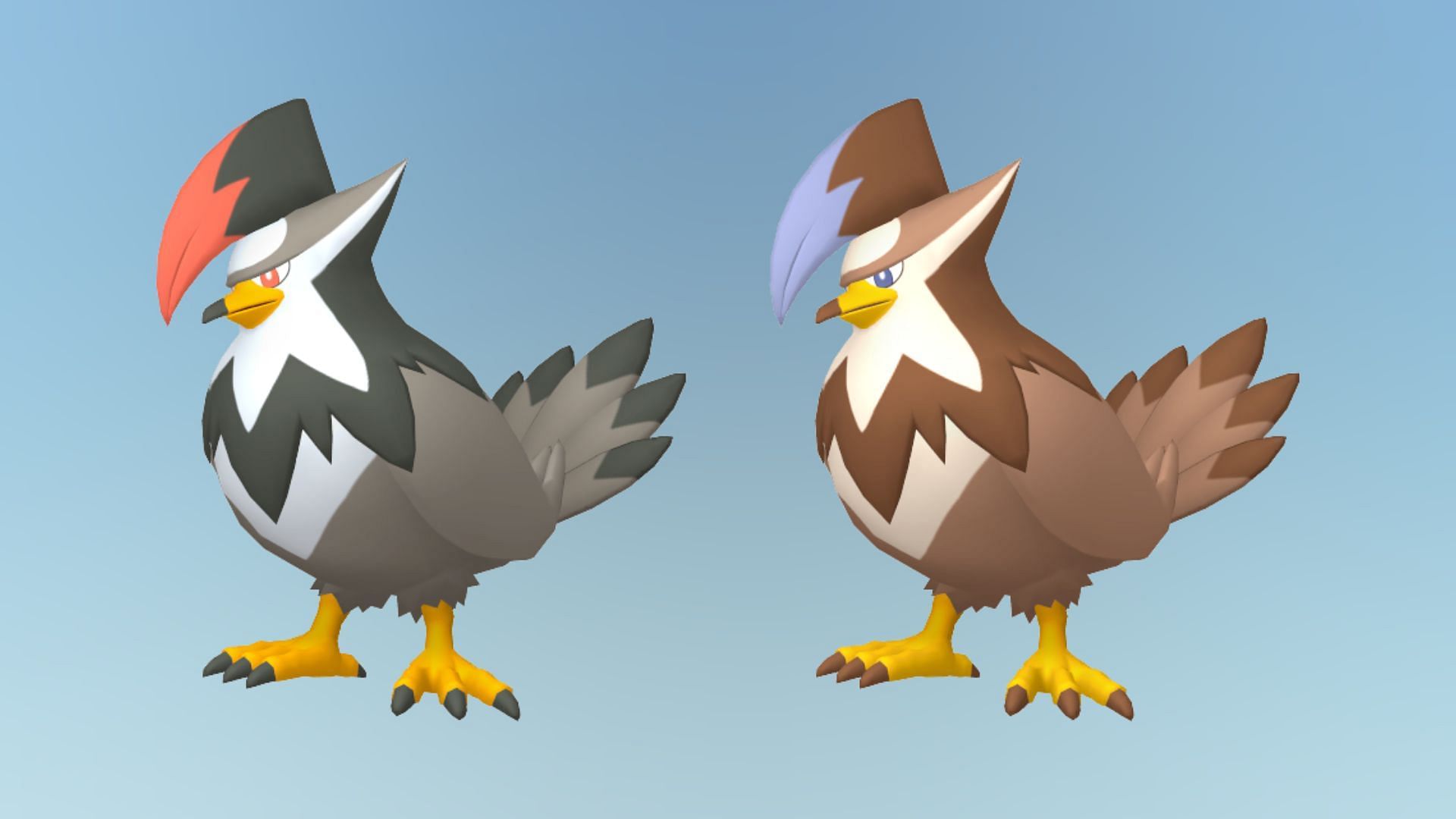 Staraptor shiny comparison (Image via TPC)