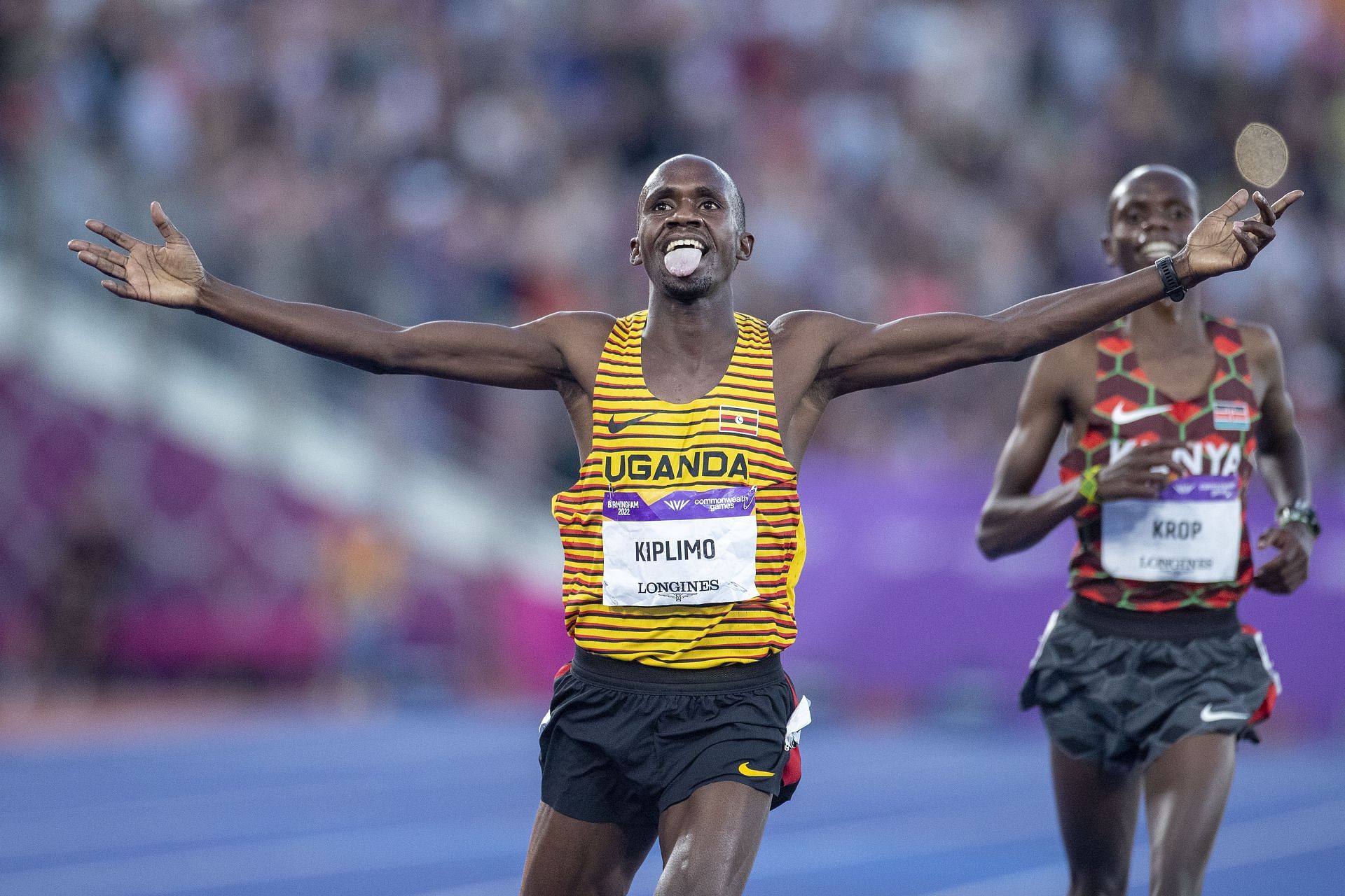 Jacob Kiplimo of Uganda during the 2022 Commonwealth Games in Birmingham, England. (Photo via Getty Images)