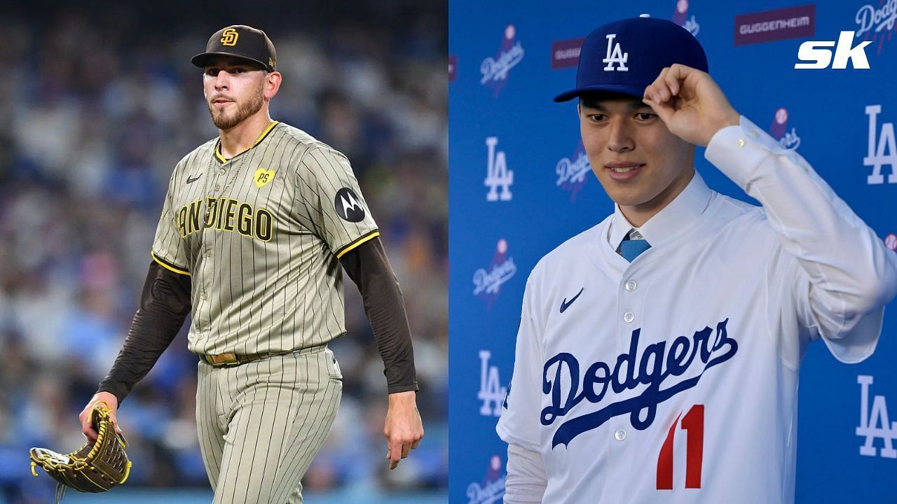 Joe Musgrove (left) and Roki Sasaki (right) Getty