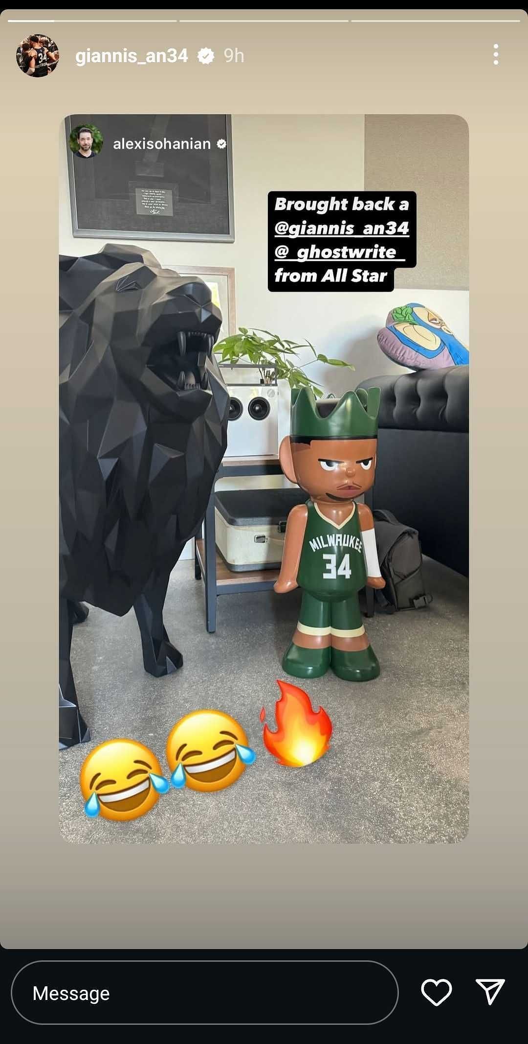 Giannis Ugo Antetokounmpo Instagram (https://www.instagram.com/stories/giannis_an34/3570325344563675312/