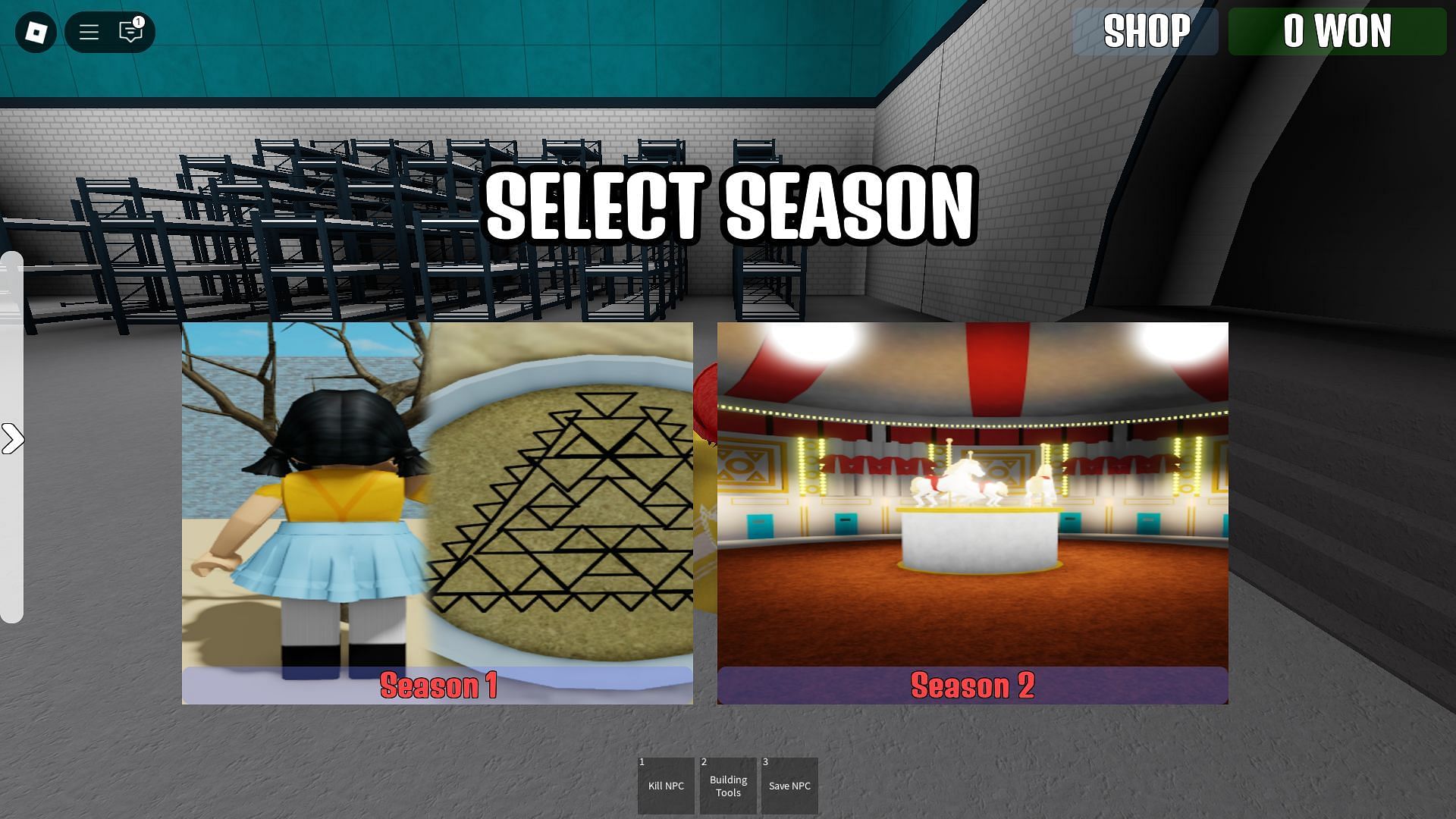 Season selection (Image via Roblox)