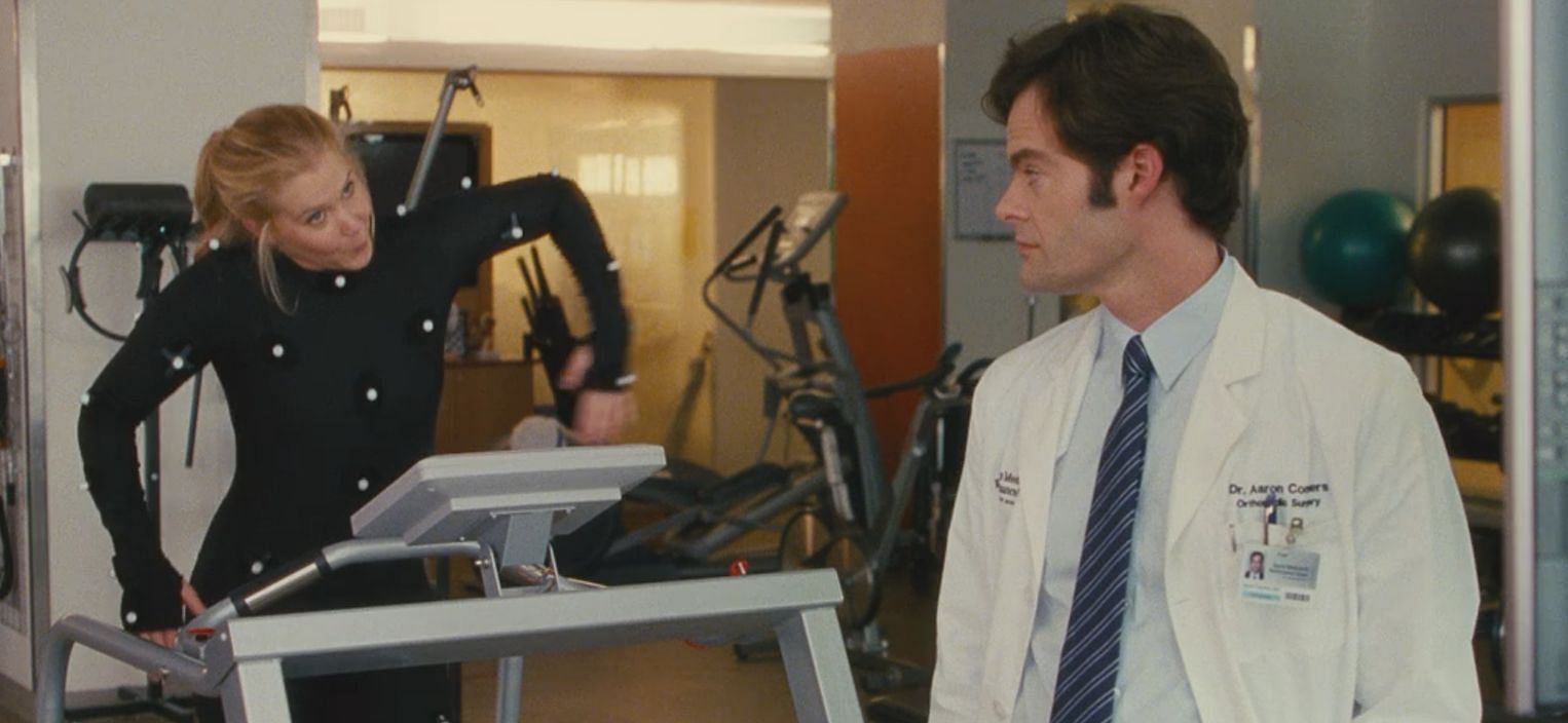 Bill Hader and Amy Schumer in Trainwreck. (Image via Prime Video)