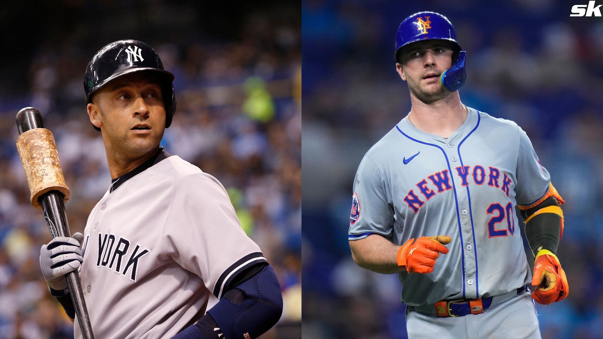 Pete Alonso of the New York Mets looks on during a game against the Miami Marlins at loanDepot park (Source: Getty)