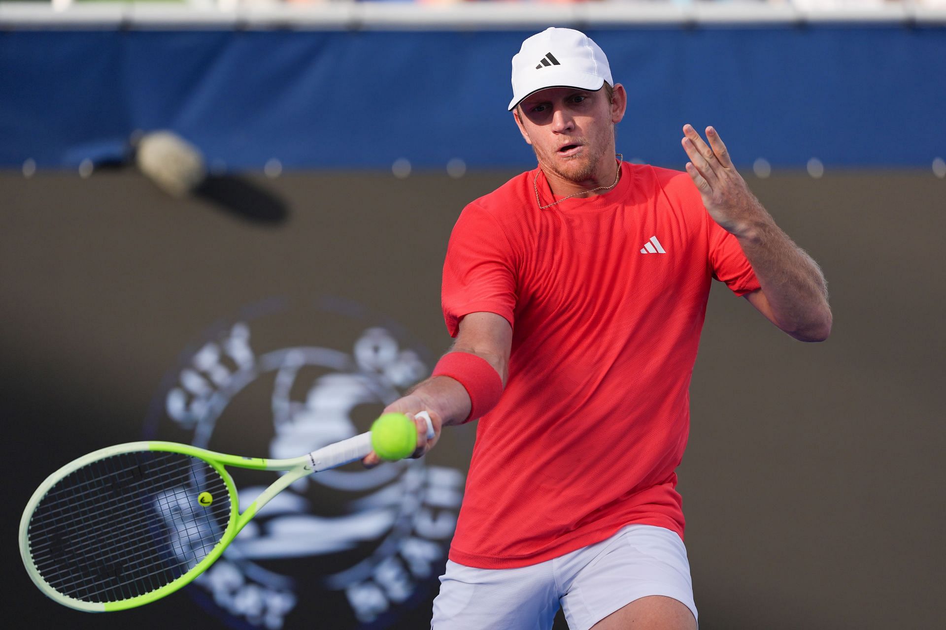 Alejandro Davidovich Fokina in action at the 2025 Delray Beach Open (Source: Getty)