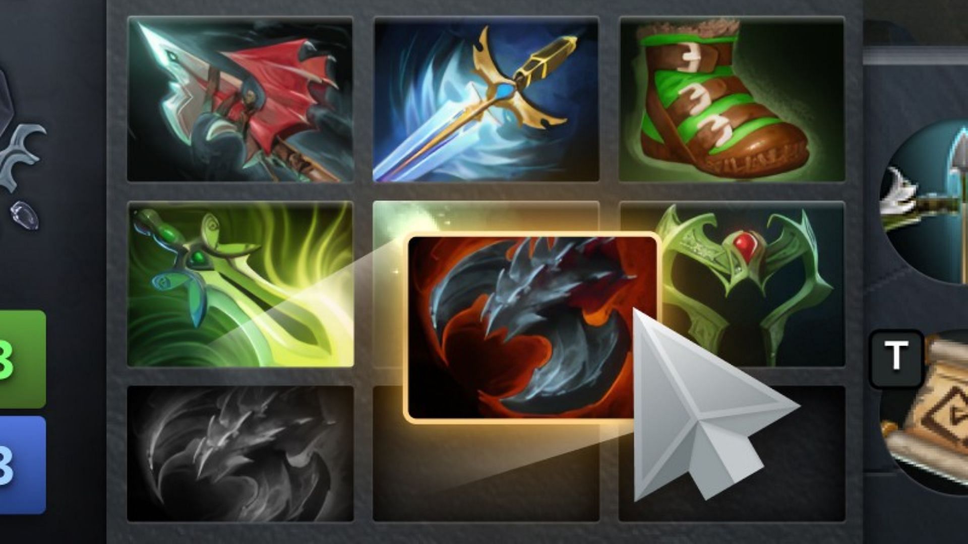 Cooldowns for items that are taken out from the backpack into your equipment have been removed (Image via Valve)