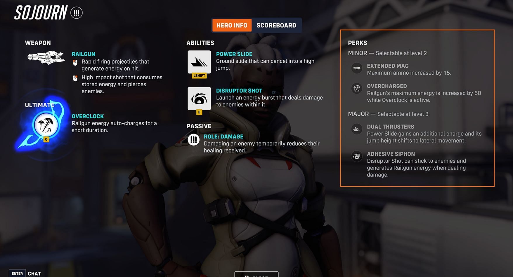 Sojourn perks in Overwatch 2 (Image via Blizzard Entertainment)