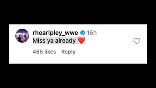 Ripley sends heartfelt message to her sister. [Image credit: Screenshot of Ripley's comment on Calista Bennet's Instagram post]