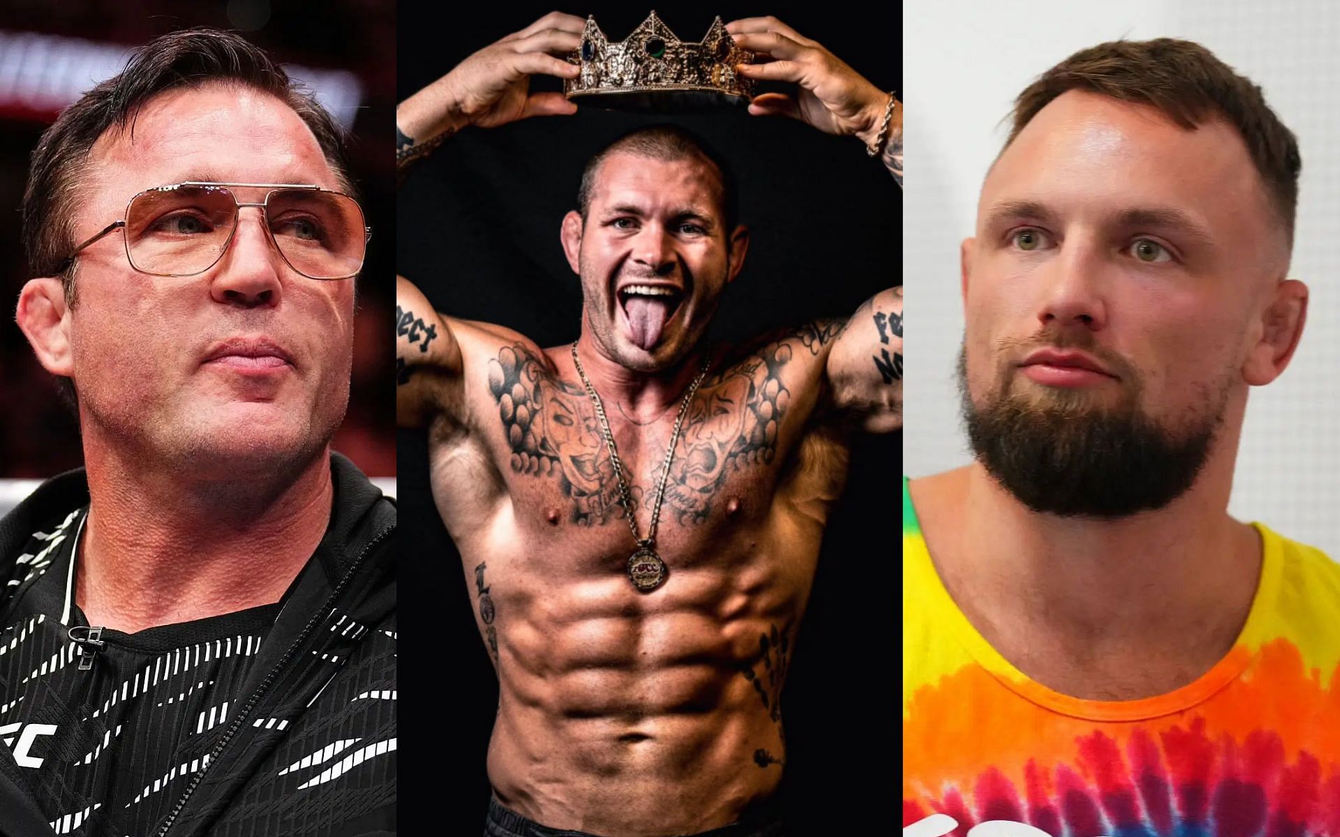 Chael Sonnen (left) calls on UFC to make Gordon Ryan (middle) versus a man to submit Craig Jones (right) twice [Images courtesy: Getty Images, @gordonlovesjiujitsu on Instagram]