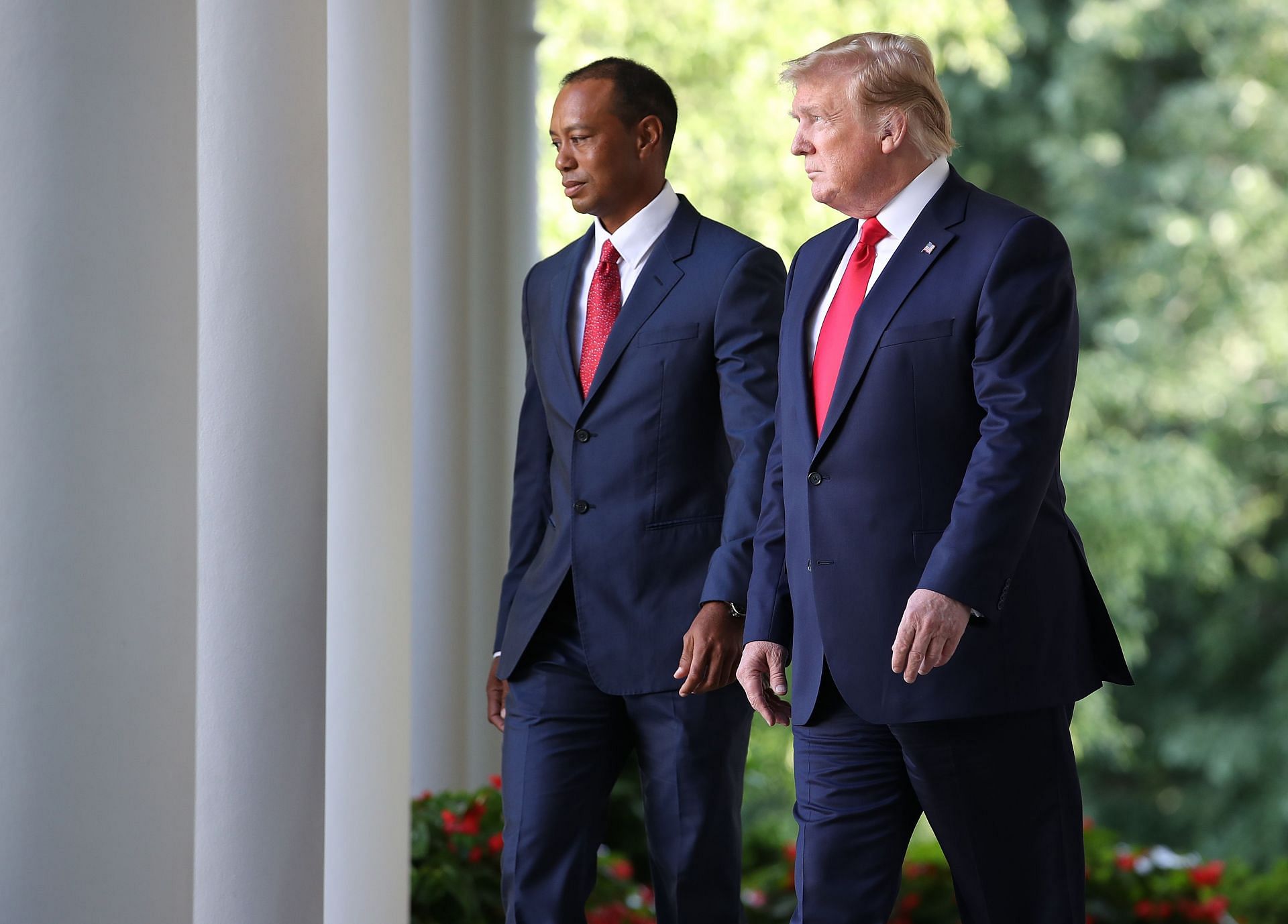 Tiger Woods and US President Donald Trump (Source: Getty)