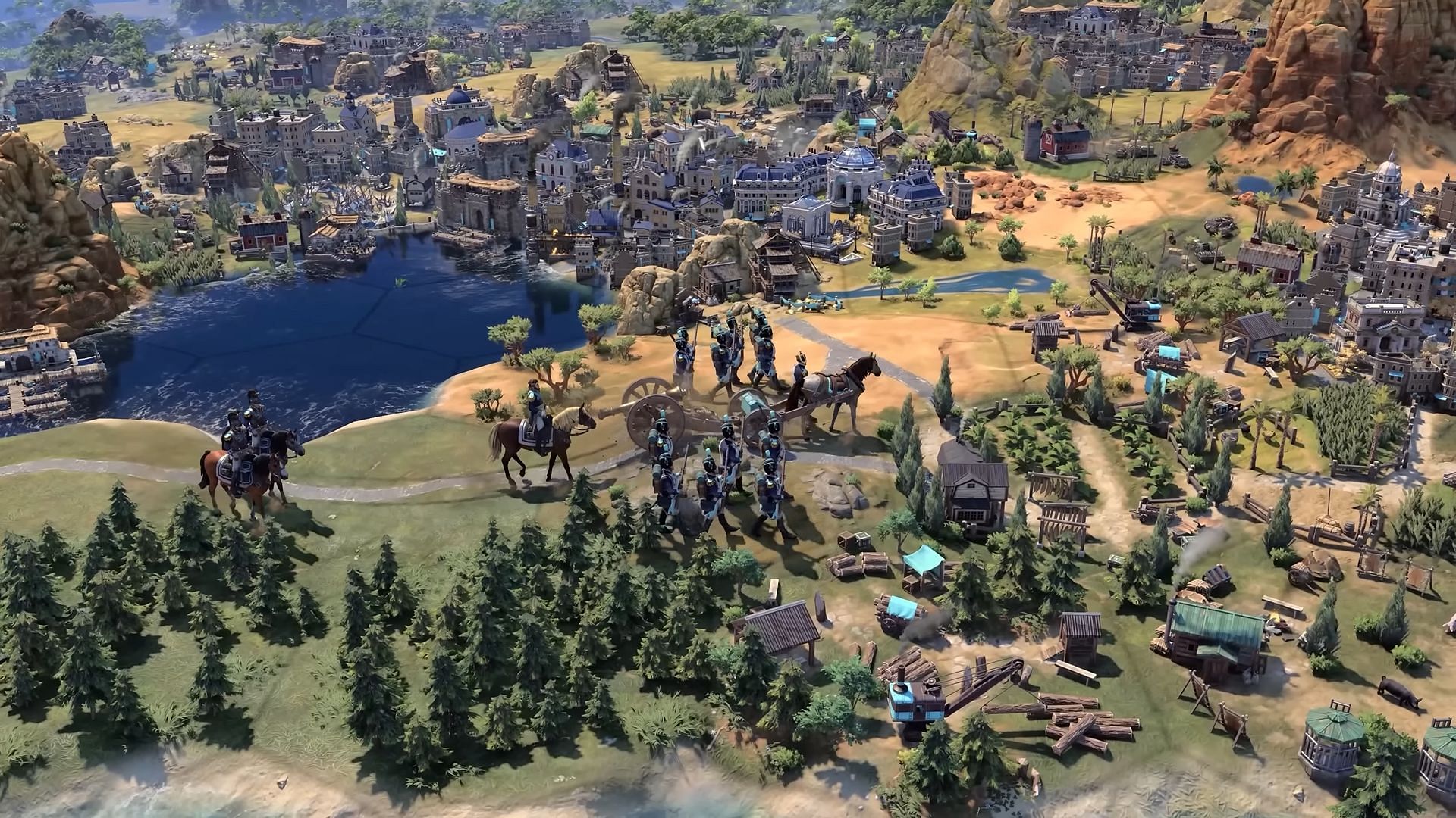 Roads in Civilization 7 will allow Units to travel faster (Image via 2K Games)