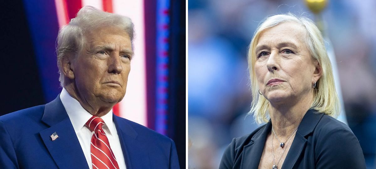 Donald Trump (L) and Martina Navratilova (R) [Image source: Getty]