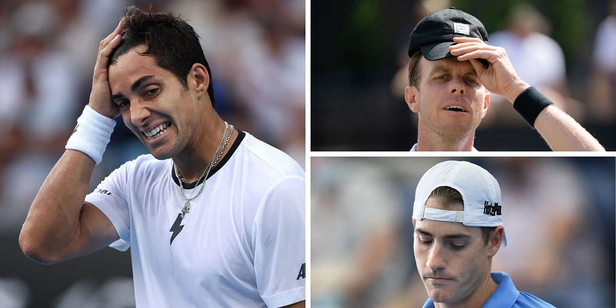 Cristian Garin (left), Sam Querrey (top right), John Isner (bottom right), Sources: Getty