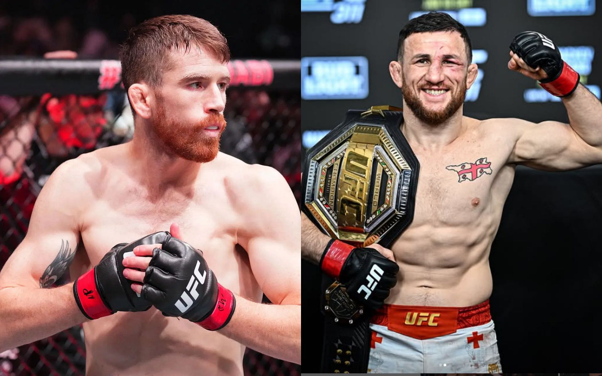 Cory Sandhagen (left) named as the man to defeat Merab Dvalishvili (right) [Images courtesy: Getty Images, @merab.dvalishvili on Instagram]