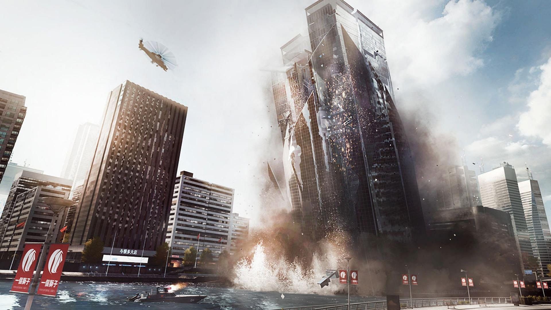 Battlefield 4 features a destructible environment (Image via EA)