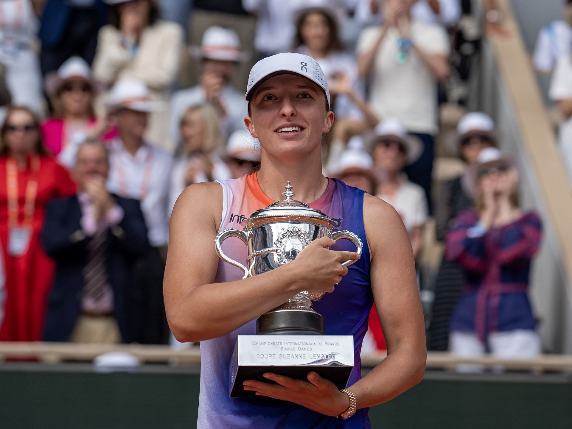 Iga Swiatek after her 2024 French Open triumph - Source: Getty