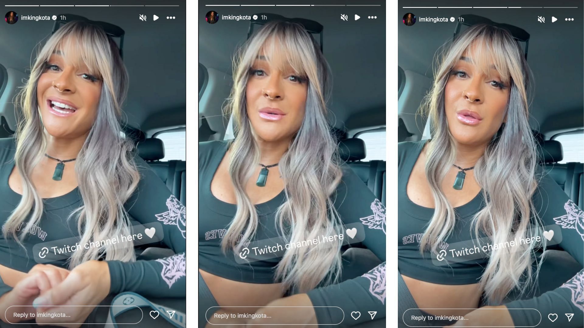 The Damage CTRL member showed off a new look today on social media. [Image credits: Screenshots from Dakota Kai&#039;s Instagram]
