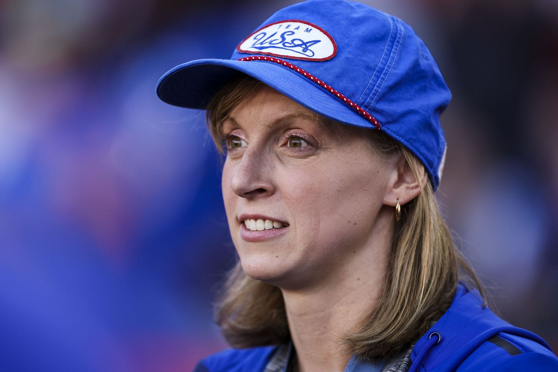 Katie Ledecky at the LSU v Florida - (Source: Getty)