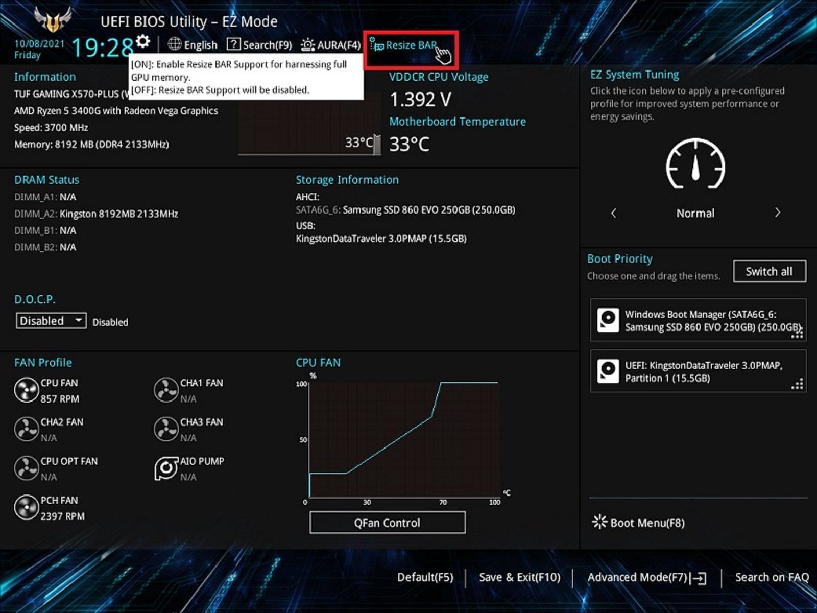 The ASUS BIOS page (Image via ASUS)