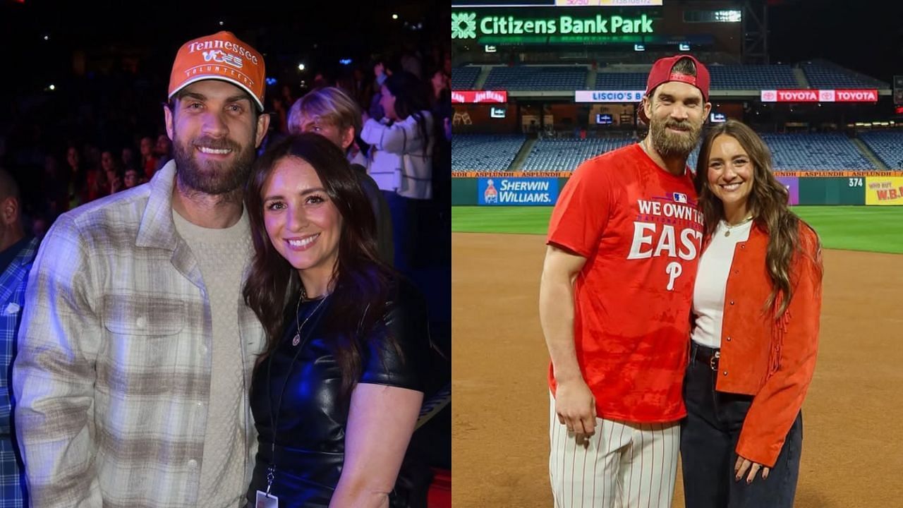 Bryce Harper with his wife, Kayla (Images from - Instagram.com/@kayy.harper)