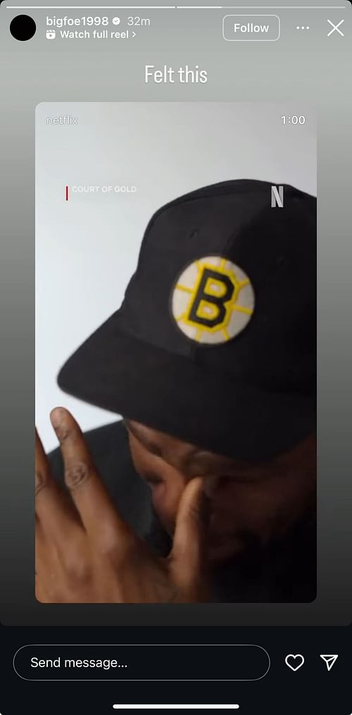 Frances Tiafoe shares his emotion on Kevin Durant's comments on Netflix documentary, (Source: Instagram)