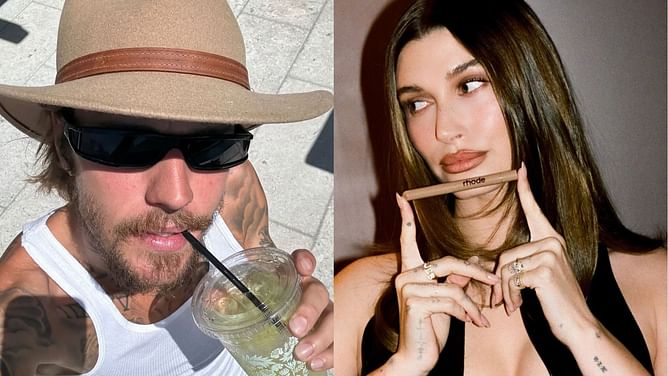 "Just because he was smiling?": Fans left divided as footage of Justin Bieber's behavior at wife Hailey's pop-up sparks concern