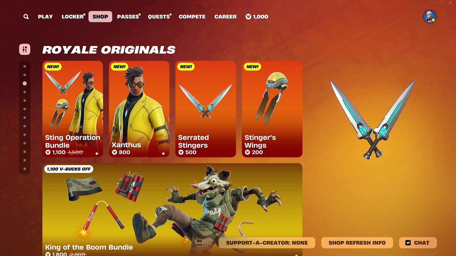 The Xanthus skin in Fortnite can be purchased separately (Image via Epic Games)