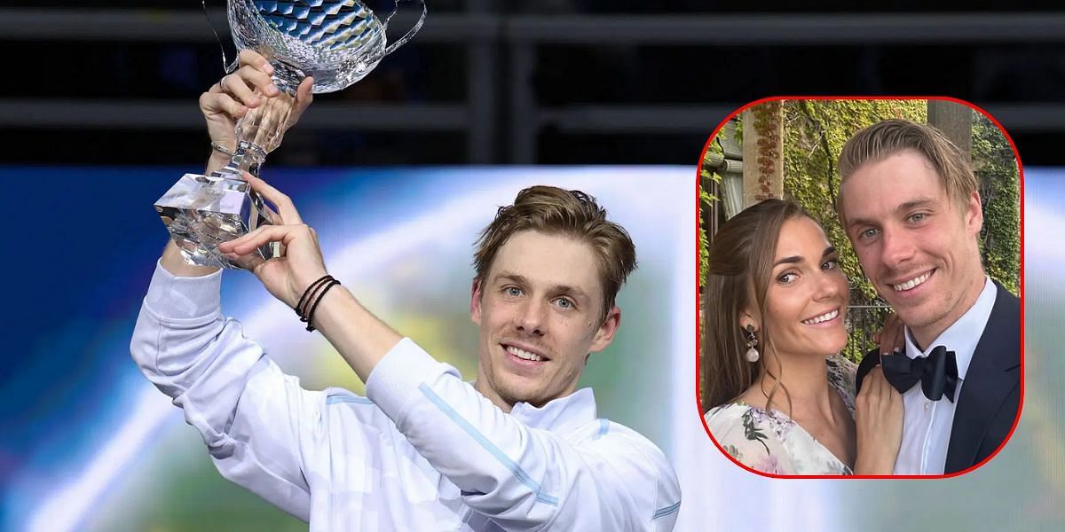 Denis Shapovalov with his fiancee Mirjam Bjorklund (inset) | Getty &amp; Instagram (inset)