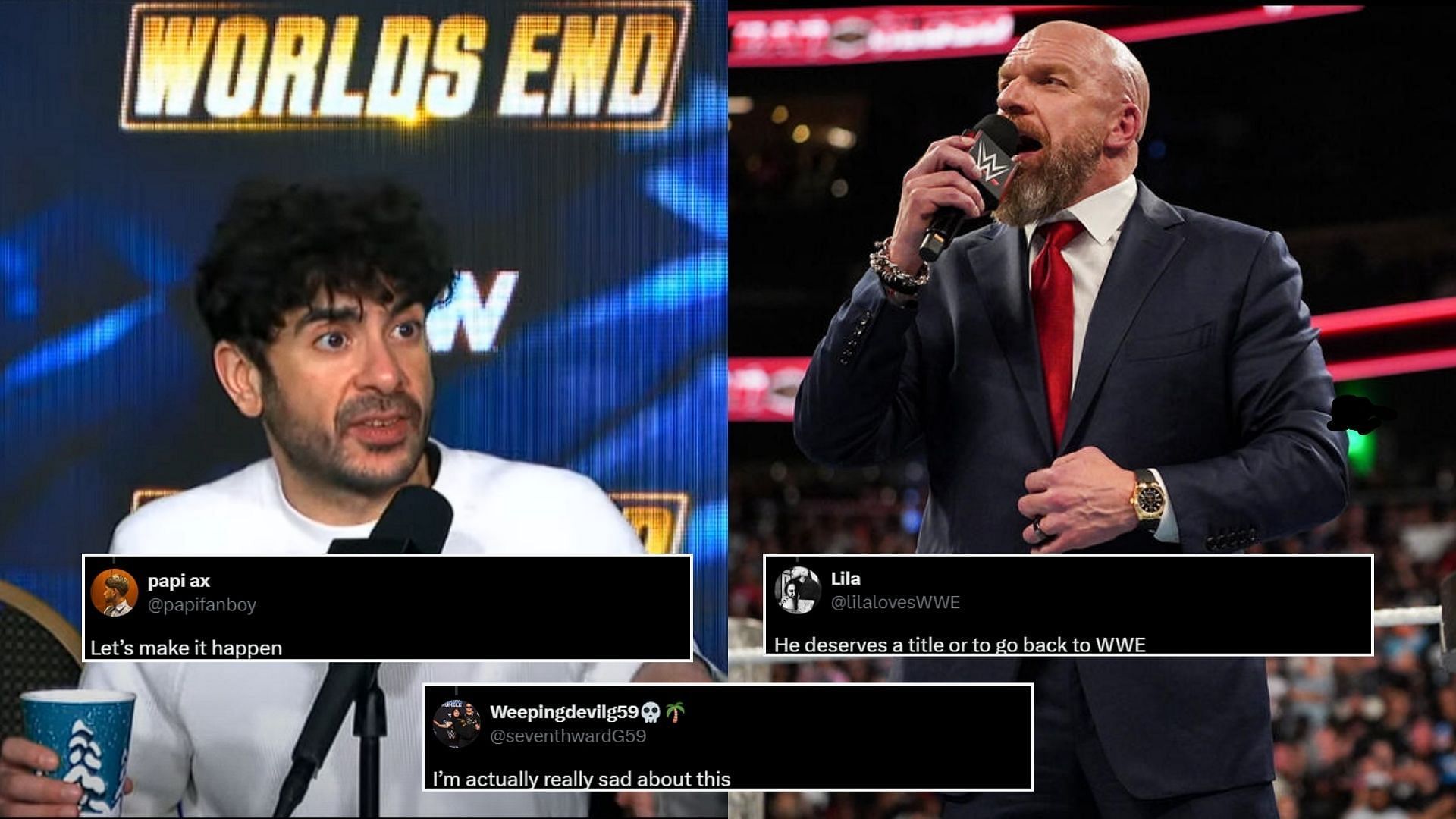 Triple H and Tony Khan are big names in WWE and AEW respectively [Photo: AEW Official YouTube Channel and wwe.com]