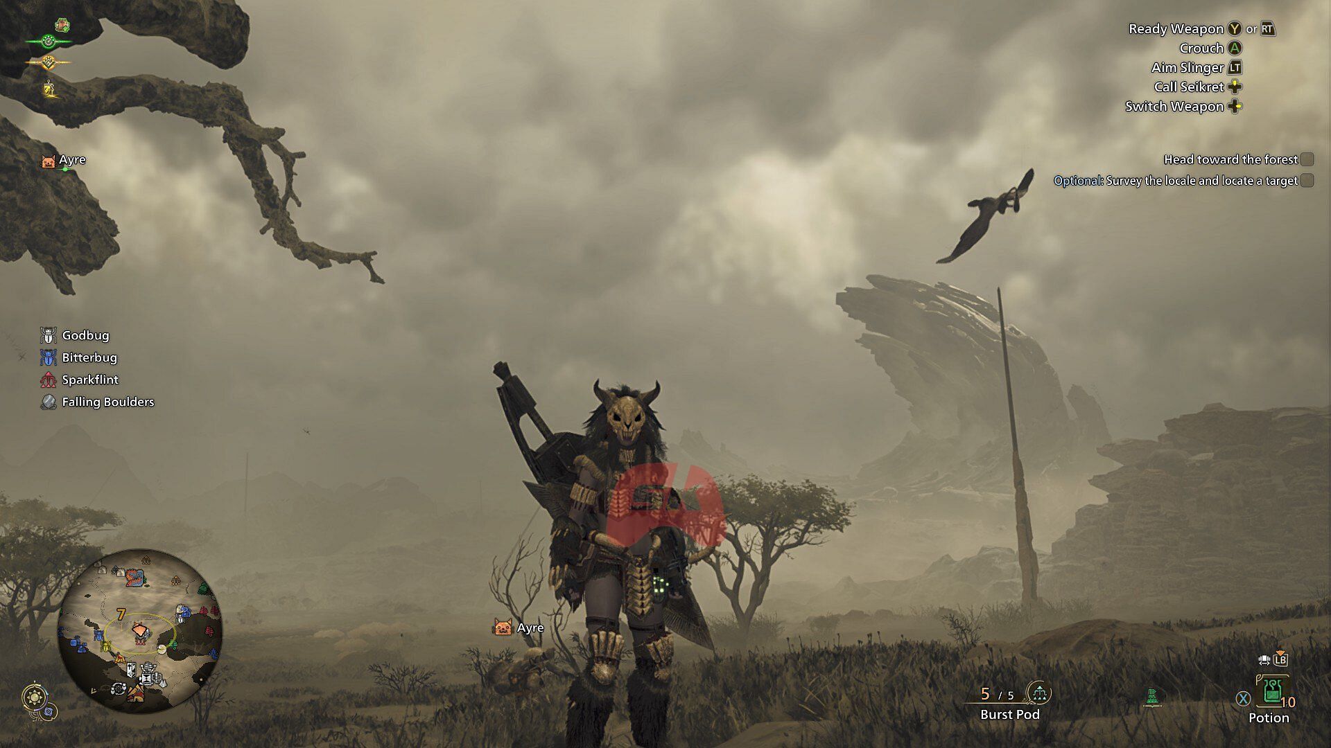 A still from Monster Hunter Wilds