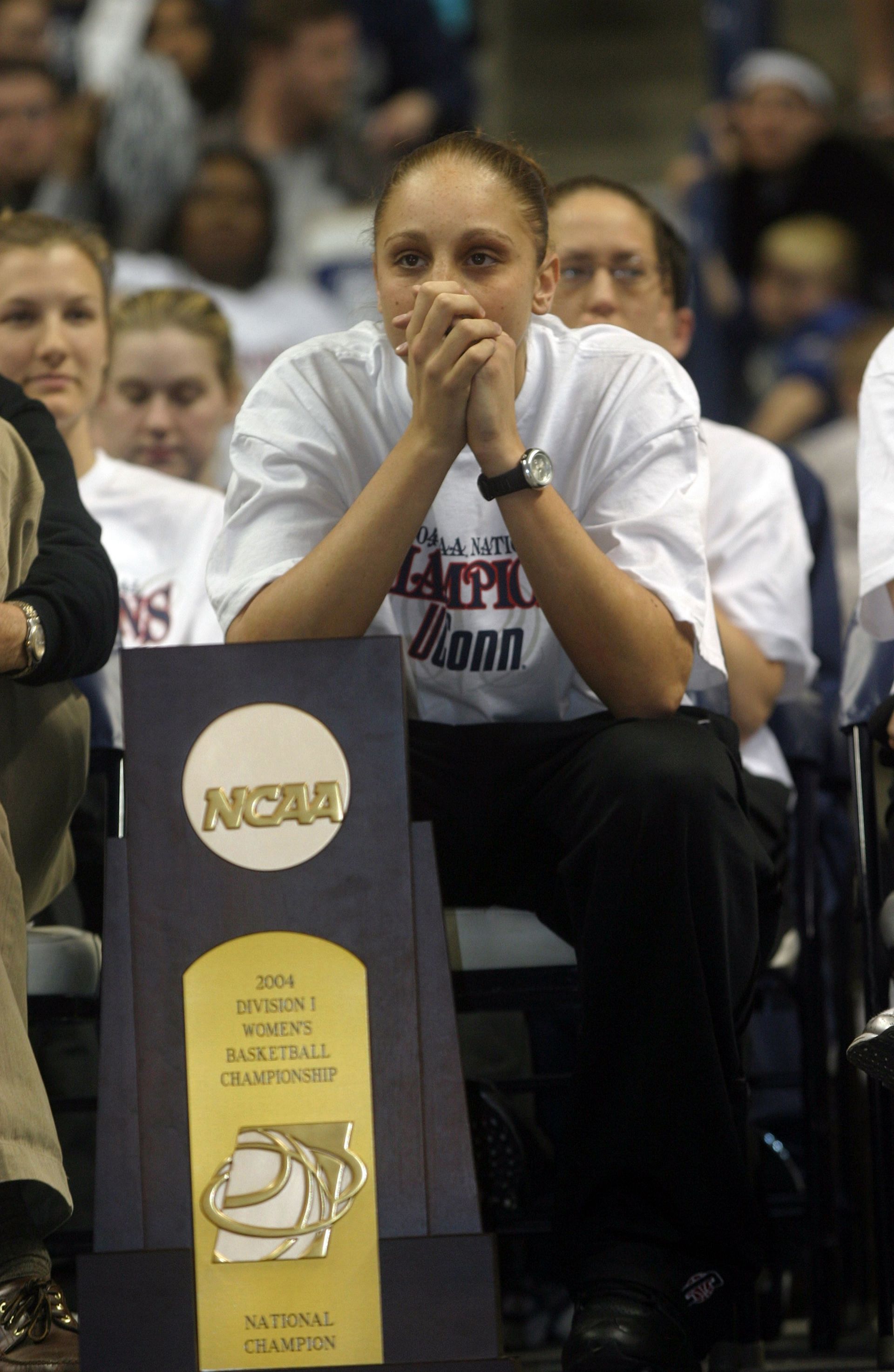 Diana Taurasi At Pep Rally after UConn wins 2004 NCAA Championship- Source: Getty