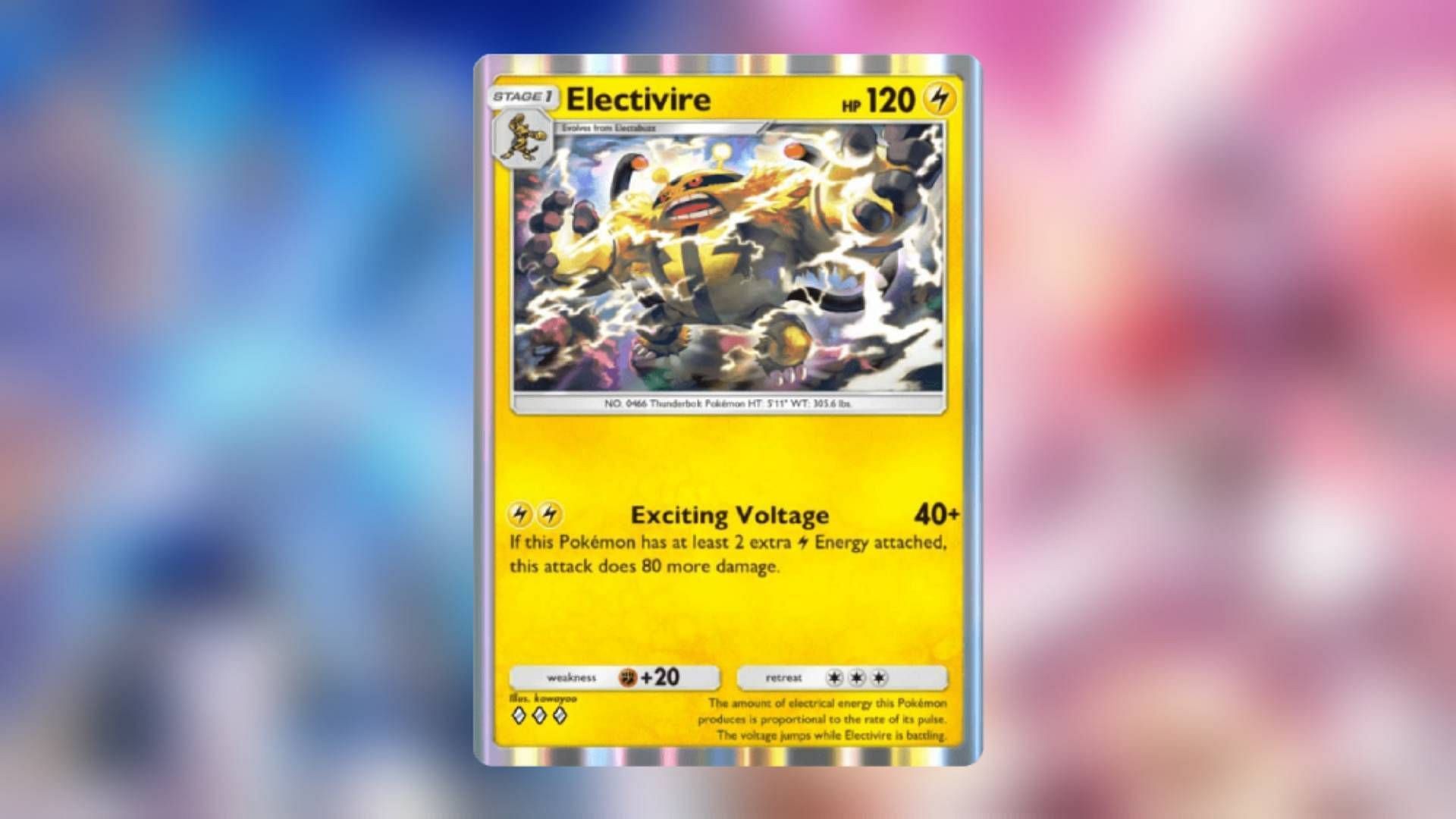 Electivire strangely did not receive any special card variants, despite it receiving direct support in the expansion it released in (Image via The Pokemon Company)