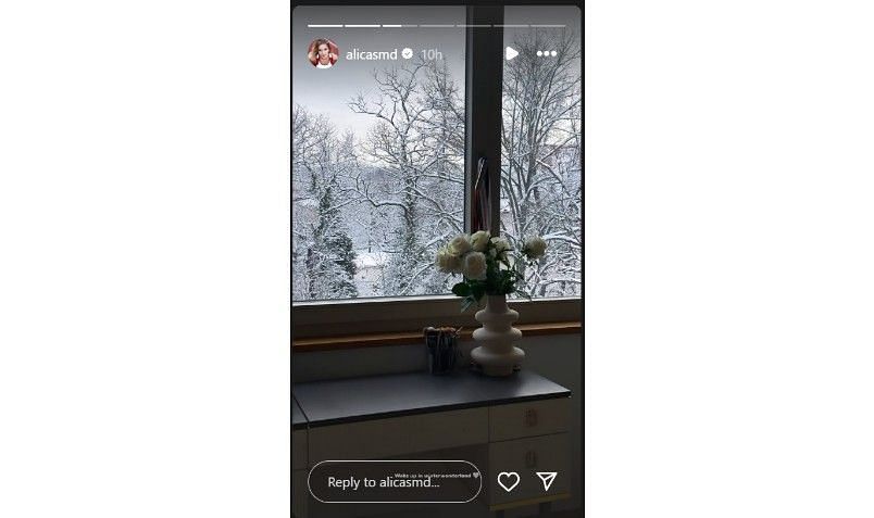 Screenshot of Alica Schmidt&#039;s Instagram Story | Credits - IG/alicasmd (https://www.instagram.com/stories/alicasmd/3567671697013260726/?hl=en)