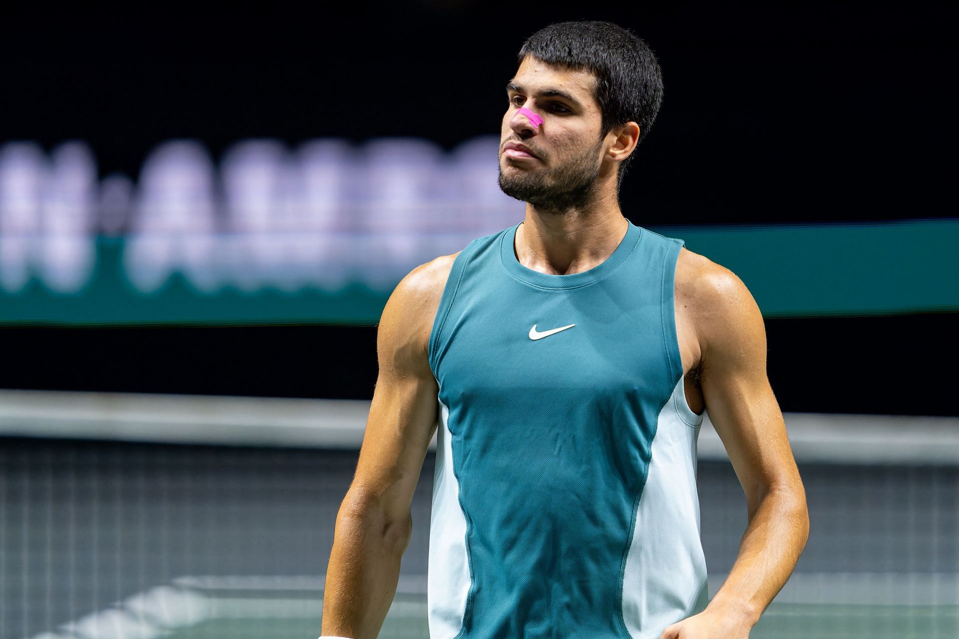 Alcaraz in action at the ABN AMRO Open - Source: Getty