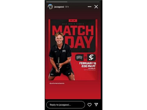 Jaz Agassi's Instagram story