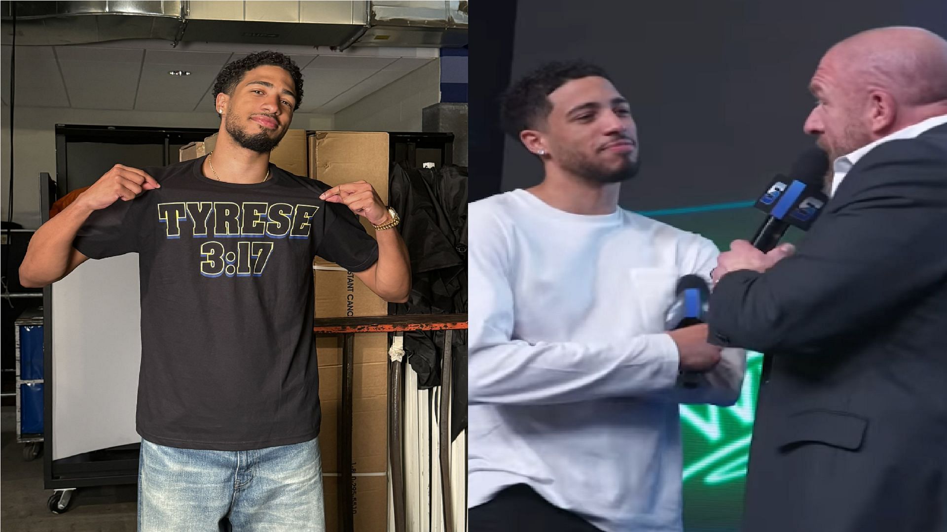 Tyrese Haliburton getting involved in the WWE