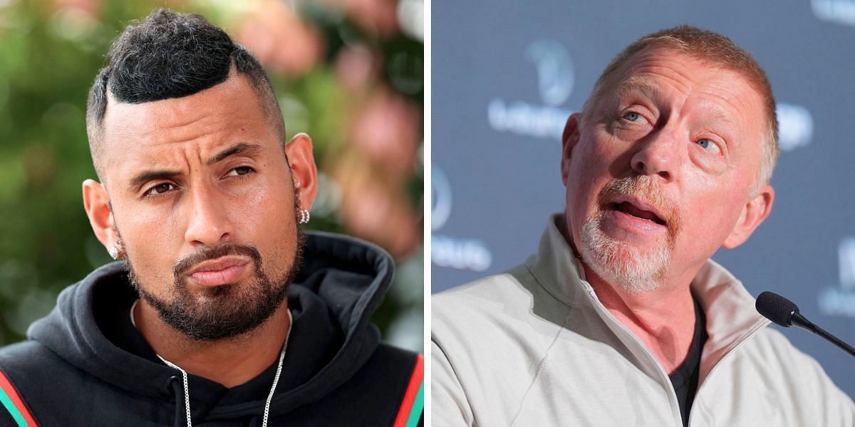 Nick Kyrgios (L) &amp; Boris Becker (R) [Image Source: Getty Images]