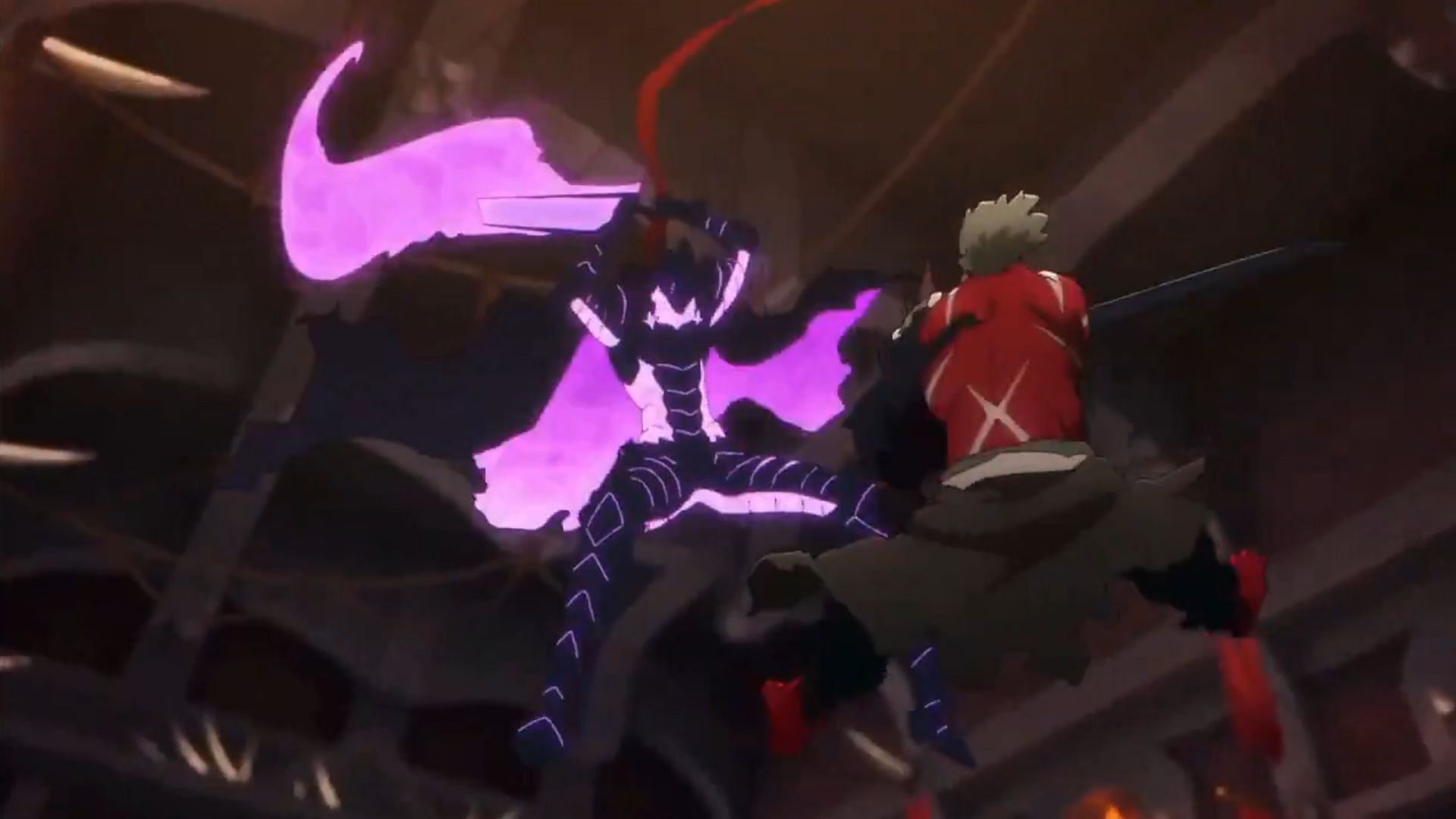 Igris fighting High Orcs in the anime (Image via A-1 Pictures)