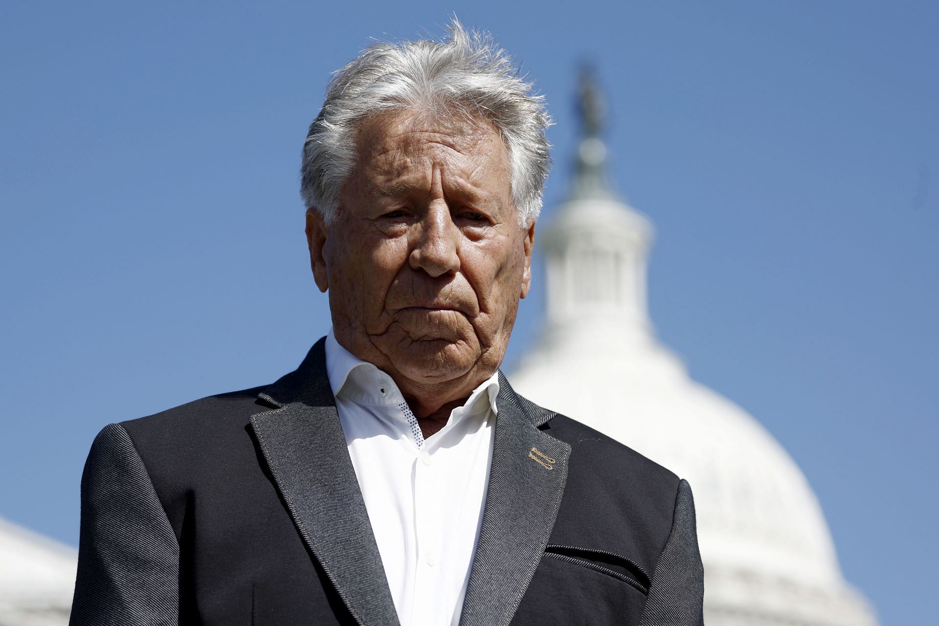 Former Race Car Driver Mario Andretti Joins Rep. John James For Capitol Hill Press Conference - Source: Getty