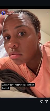 Still from Taylor Townsend's Instagram story (@tay_taytownsend)