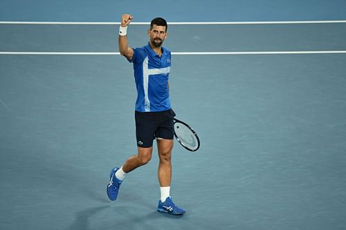 Novak Djokovic at the Australian Open 2025. (Photo: Getty)