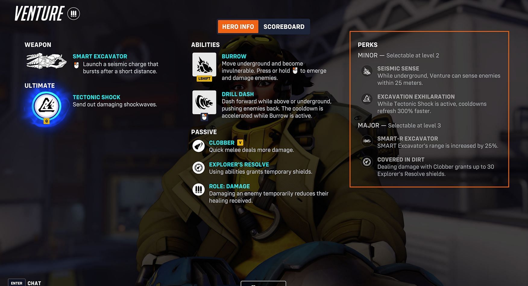 Venture perks in Overwatch 2 (Image via Blizzard Entertainment)