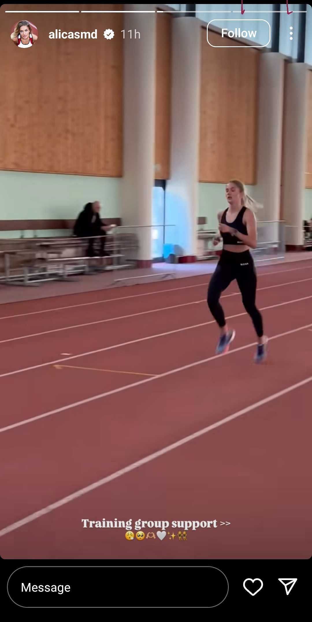 Alica Schmidt expresses gratitude for her teammates&#039; support | @alicasmd/Instagram