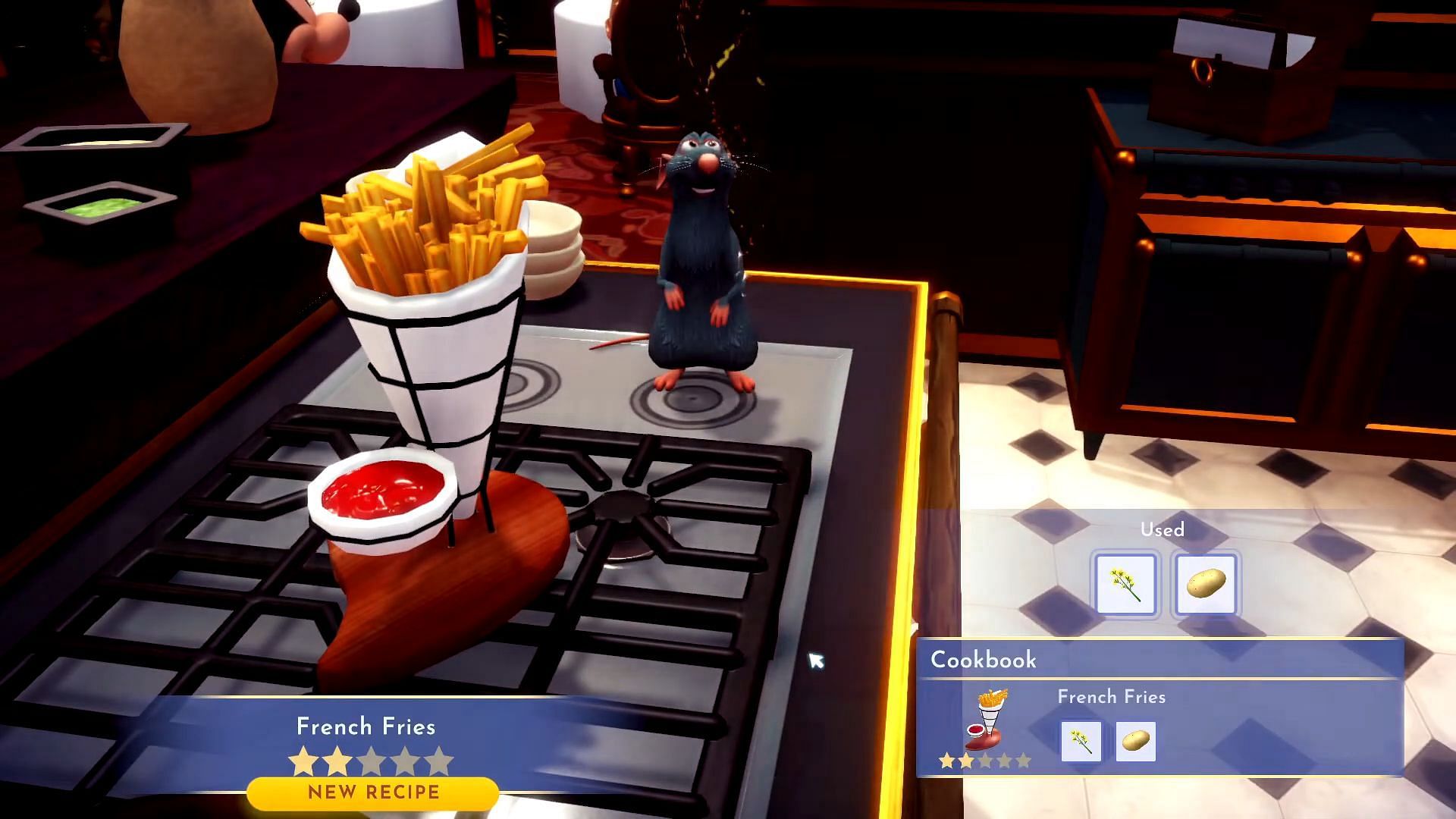 French Fries uses Potato as a main ingredient (Image via Gameloft || YouTube/@Quick Tipshow)