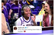 Kia Brooks comments on LSU's post to support Gilbert | via @lsuwbkb/ig