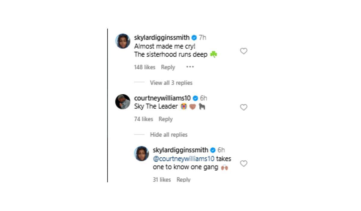 Skylar Diggins-Smith&#039;s comments on Instagram