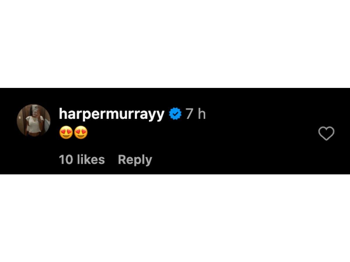 Harper Murray&#039;s comment on Instagram