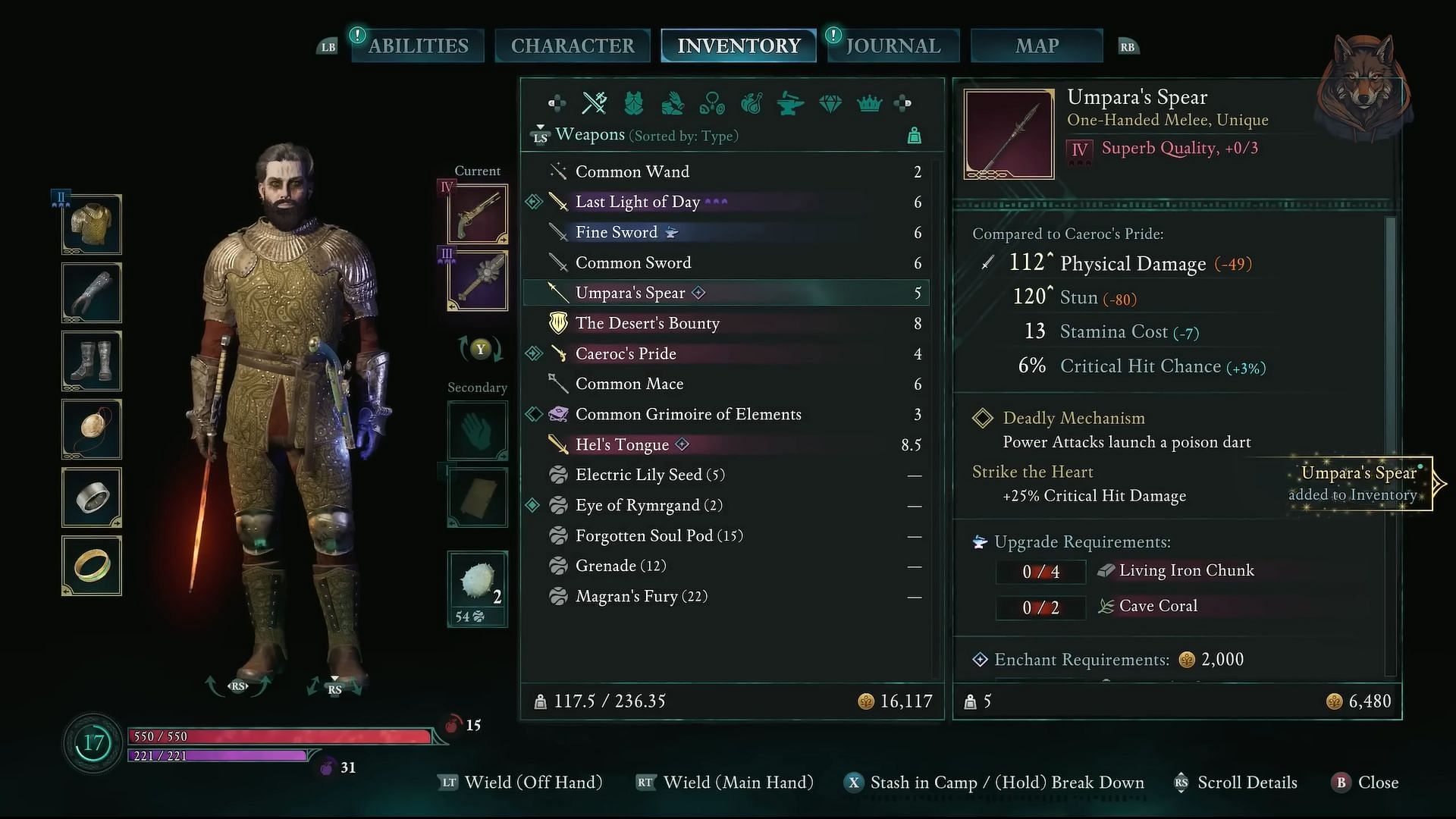 Acquiring Umpara&#039;s Spear can take a while (Image via Xbox Game Studios || YouTube@LunarGaming)