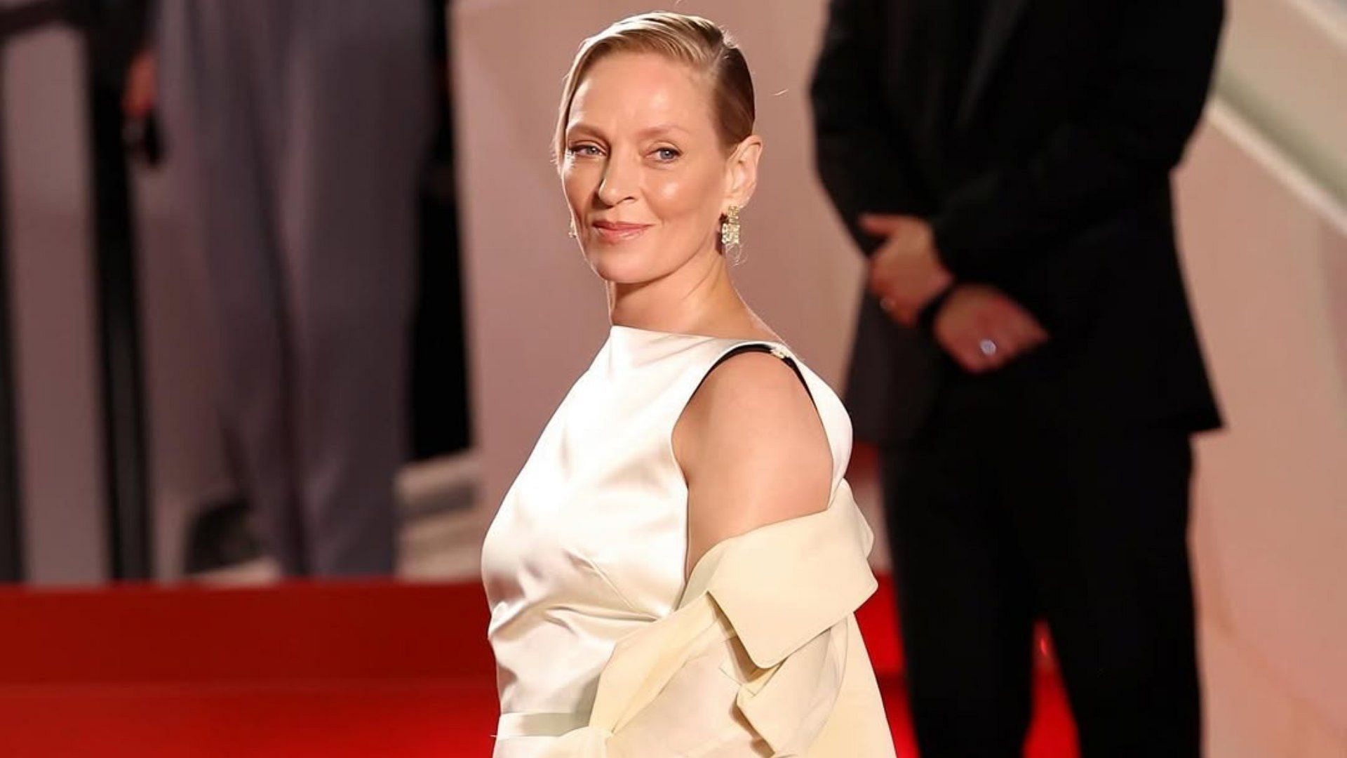 Uma Thurman is seen at the Cannes Film Festival in May 2024 (Image via Instagram/@umathurman)